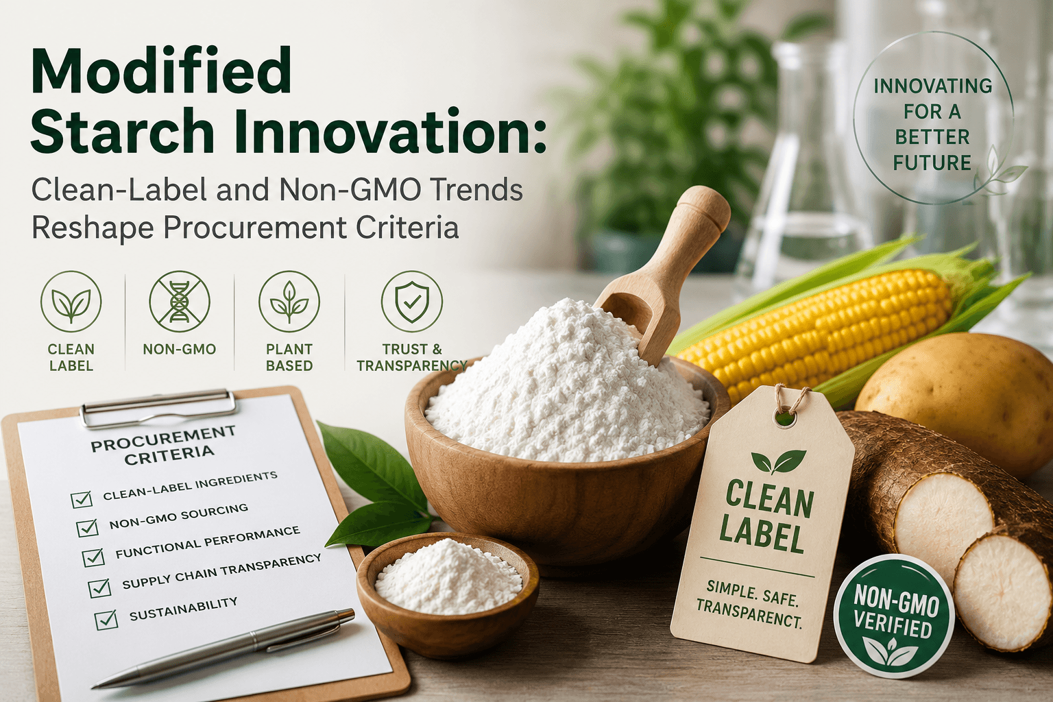 Gewysigde styselinnovasie: skoonetiket- en nie-GMO-tendense hervorm die verkrygingskriteria