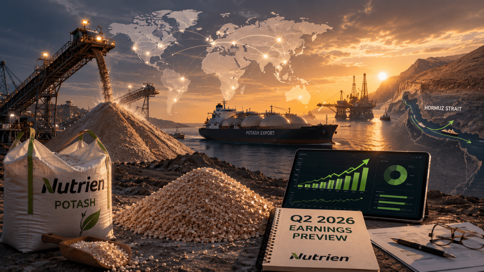 Potash: Nutrien Q2 2026 Verdienstevoorskou - die grootste begunstigde van die Hormuz-krisis