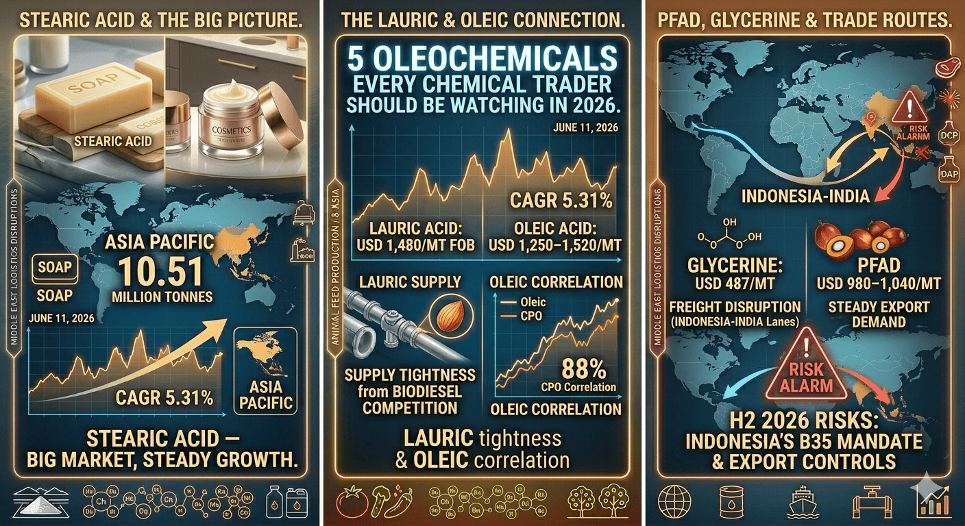 5 Oleochemikalieë wat elke chemiese handelaar in 2026 moet kyk